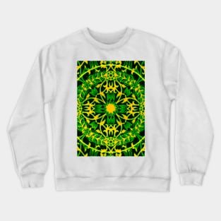 Green & Yellow Mandala Crewneck Sweatshirt